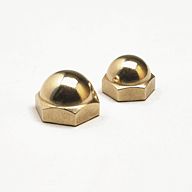 NUT ACORN/DOME BRASS N/P BSW 1 INCH 